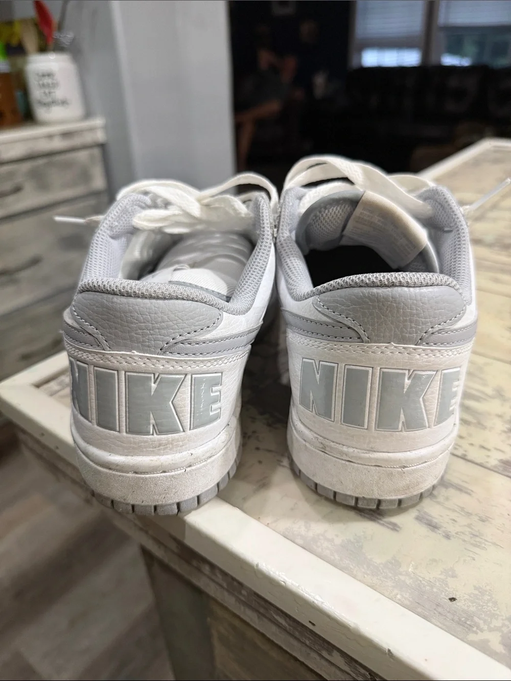 Nike' White & Grey Low-Top Sneakers